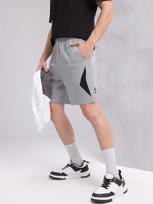 HRX by Hrithik Roshan Solid Men Grey Regular Shorts