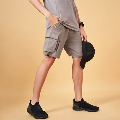 Ajile By Pantaloons Solid Men Grey Basic Shorts