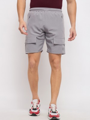 DUKE Solid Men Grey Sports Shorts