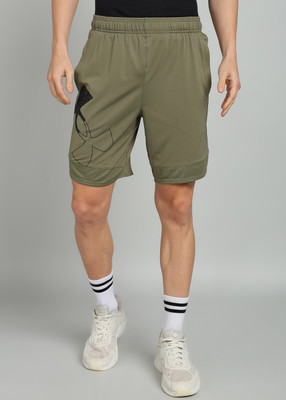 UNDER ARMOUR Solid Men Green Regular Shorts