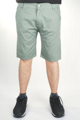 PRYAN FASHION Solid Men Light Green Cargo Shorts