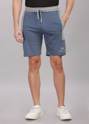Force NXT Solid Men Blue Bermuda Shorts