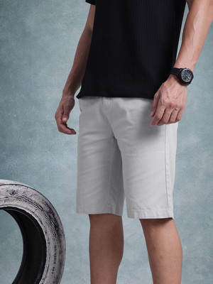 Roadster Solid Men Purple Regular Shorts