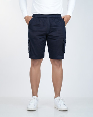 Maheen Fashion Solid Men Blue Casual Shorts