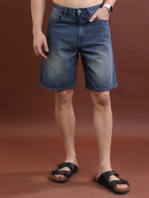 HIGHLANDER Solid Men Blue Casual Shorts