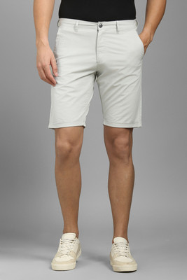 LOUIS PHILIPPE Solid Men Grey Regular Shorts