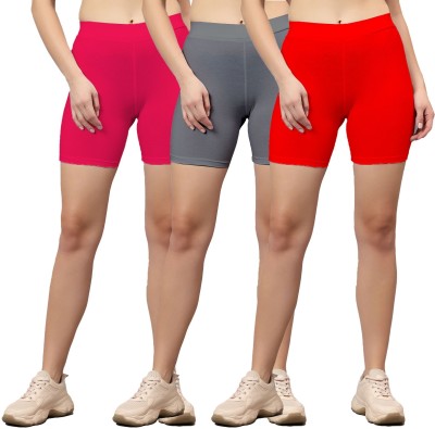 FASHA Solid Women Multicolor Cycling Shorts