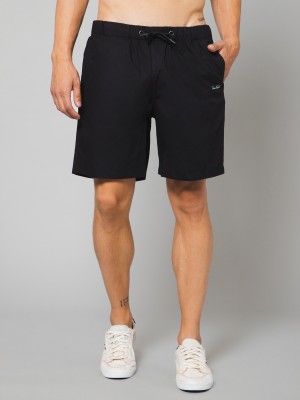 CANTABIL Solid Men Black Bermuda Shorts