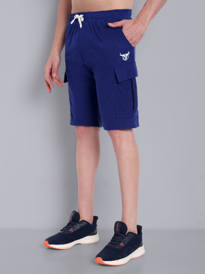 Go Devil Solid Men Blue Boxer Shorts