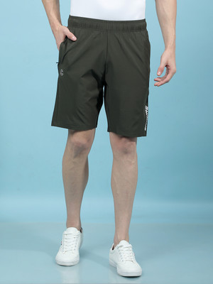 CRIMSOUNE CLUB Solid Men Green Regular Shorts