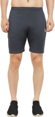 DIHOX Solid Men Dark Grey Basic Shorts