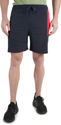 KWINGS Solid Men Dark Blue Running Shorts