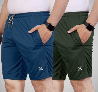 FTX Solid Men Multicolor Sports Shorts