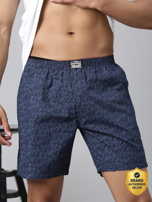 LEVI'S Self Design Men Blue Boxer Shorts