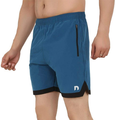 never lose Solid Men Dark Blue Regular Shorts