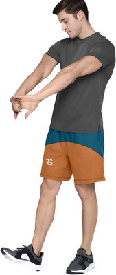 Vamdev Hub Striped Men Dark Blue, Beige Regular Shorts