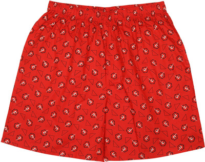 BIS Creations Polka Print Men Red Regular Shorts