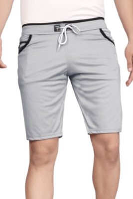 WeReKo Solid Men Grey Casual Shorts