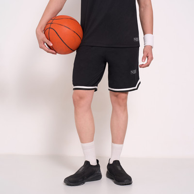 Ajile By Pantaloons Solid Men Black Basic Shorts