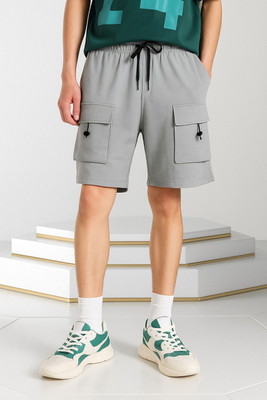 METRONAUT Men's Cargo Shorts with Multiple Pockets – Casual, Sports & Travel Solid Men Grey Cargo Shorts