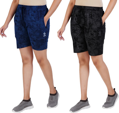 Guide Printed Women Multicolor Regular Shorts
