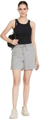 toystshirt Solid Women Grey Regular Shorts