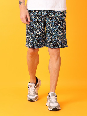 V-MART Printed Men Black Regular Shorts