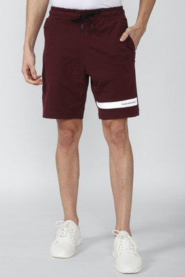 VAN HEUSEN Printed Men Maroon Regular Shorts
