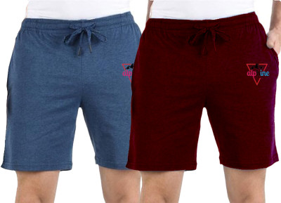 ALPHINE Printed Men Multicolor Basic Shorts
