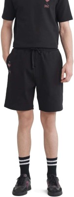 RARE RABBIT Solid Men Black Casual Shorts