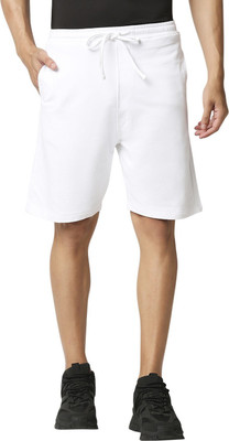 Vaishvik Solid Men White Casual Shorts