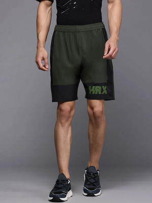 HRX by Hrithik Roshan Color Block Men Green Regular Shorts