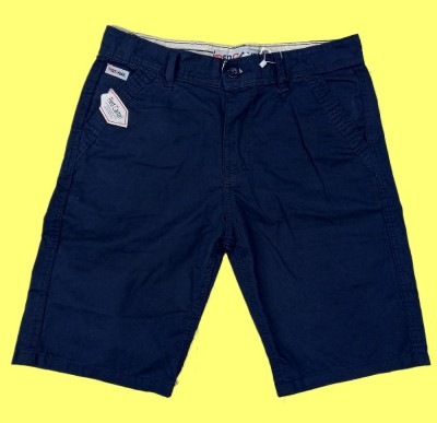 RCS Solid Men Dark Blue Chino Shorts