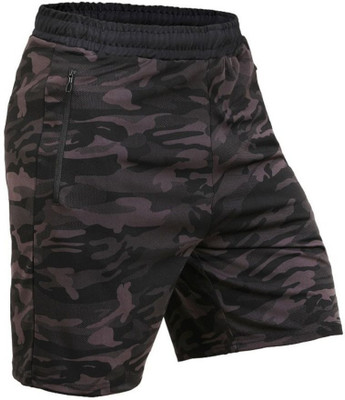 NINQ Military Camouflage Men Grey Regular Shorts, Sports Shorts, Compression Shorts, Cycling Shorts, Running Shorts