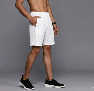 VS Tex Solid Men White Sports Shorts