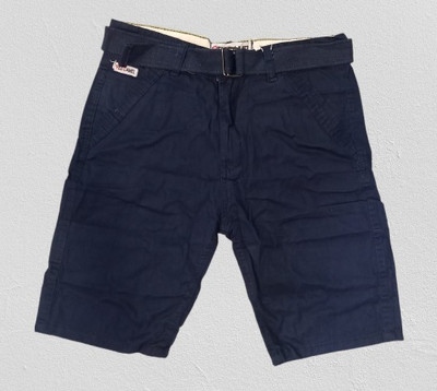 RCS Solid Men Dark Blue Chino Shorts