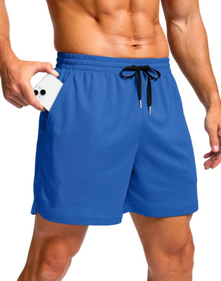 A F O Solid Men Blue Boxer Shorts