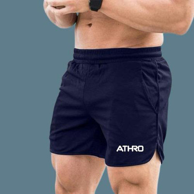 athro Printed Men Blue Gym Shorts