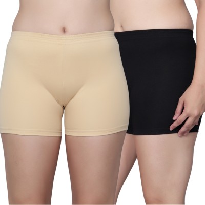 Aimly Solid Women Beige Cycling Shorts