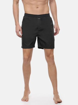 Macroman M-Series Solid Men Black Boxer Shorts