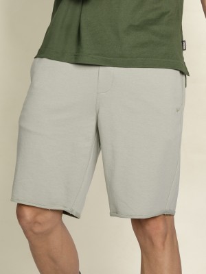 Damensch Solid Men Grey Casual Shorts