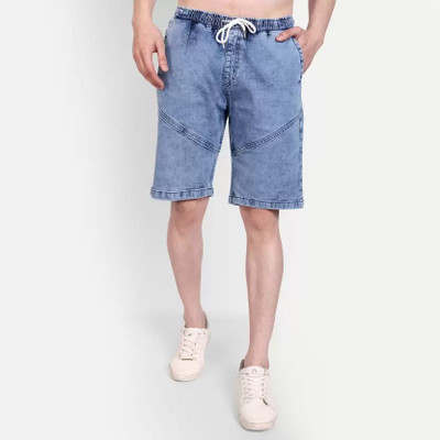 Culish Trend Solid Men Denim Blue Denim Shorts