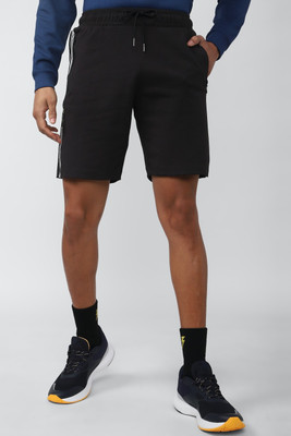 VAN HEUSEN Striped Men Black Regular Shorts