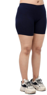 Utkarsh Solid Women Black Gym Shorts