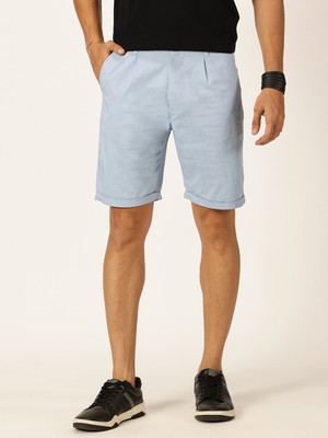 Thomas Scott Solid Men Light Blue Casual Shorts