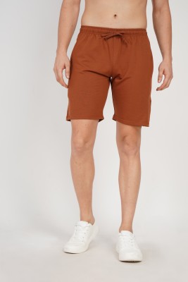 REDSYMBOL Solid Men Brown Casual Shorts