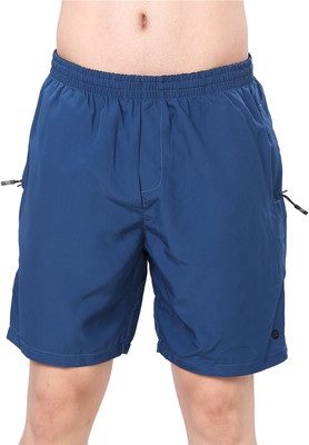 Lactra Solid Men Blue Sports Shorts