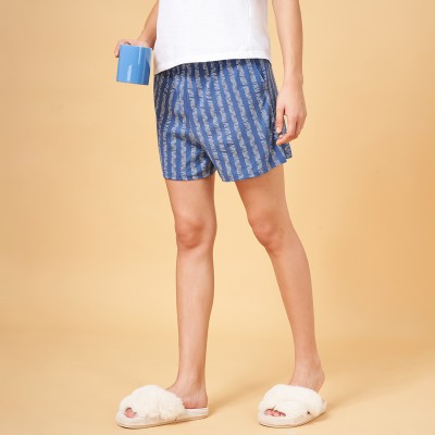 Dreamz by Pantaloons Printed Men Blue Basic Shorts