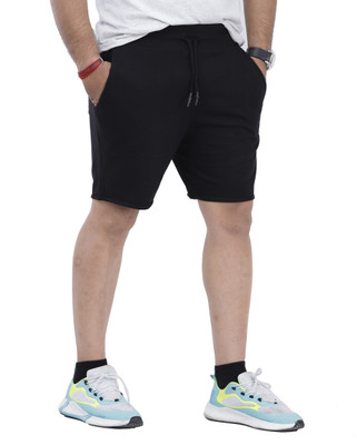 scrott fitness Solid Men Black Regular Shorts