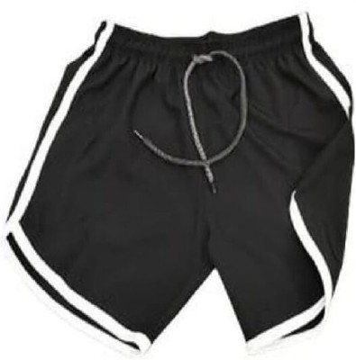 finefashion Self Design Men Black Regular Shorts